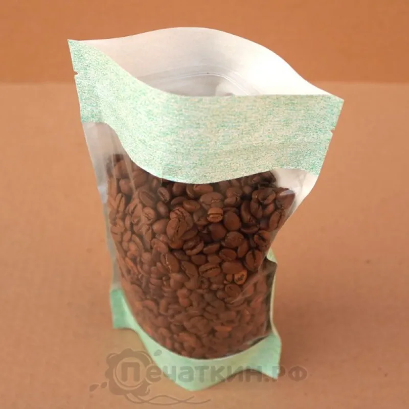 Упаковка Doypack с замком на молнии окошком цвет морской волны 20/50/100/200 шт модель 1056 |