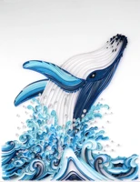 uniquilling blue whale quilling paper paintings wall art decor diy quilling paper crafts gifts diy quilling paper tools kits