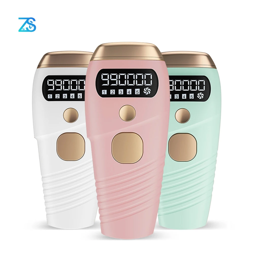 [ZS] Professional 999,999 Flash LCD Display Permanent Painless Electric Epilator For Women Whole Body Laser Hair Remover Machine