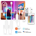 Умный диммер Mini Tuya Smart Life, Wi-Fi, 5 в пост. Тока, 12 В, 24 в пост. Тока, 5050 RGBRGBW, Светодиодная лента с голосовым управлением для Alexa Google Assistant