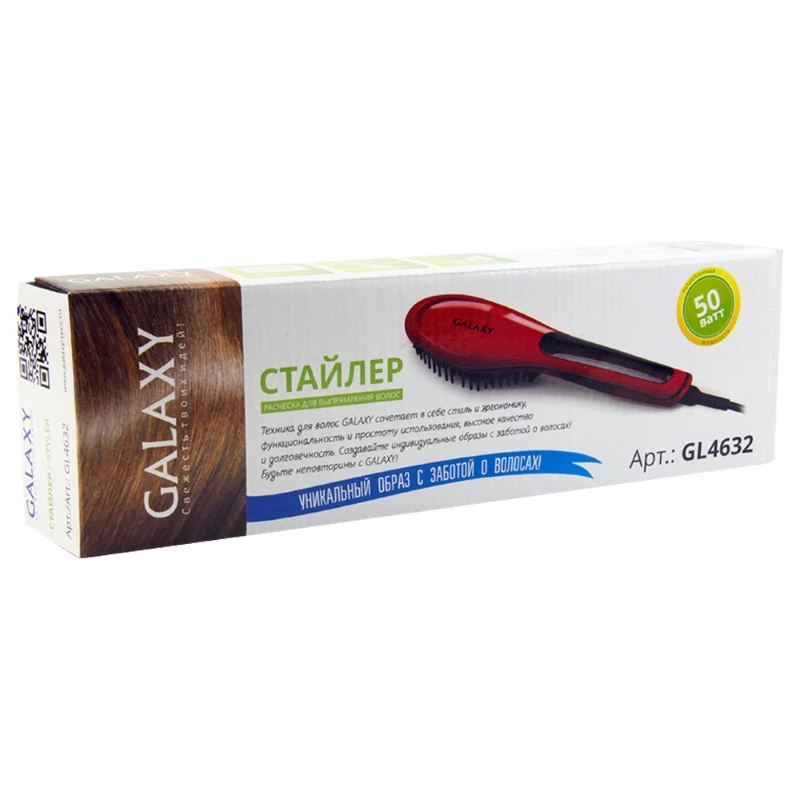 Стайлер GALAXY GL4632 (красный)|Электрические щетки для волос| |