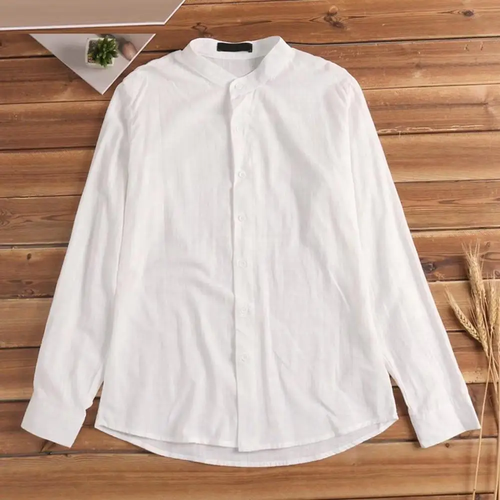 Гавайская Для Мужчин's Повседневное офисные рубашки Slim Fit с длинным рукавом мужская облегающая блуза на пуговицах с белого цвета с V-образным вырезом и черное белье социальная одежда