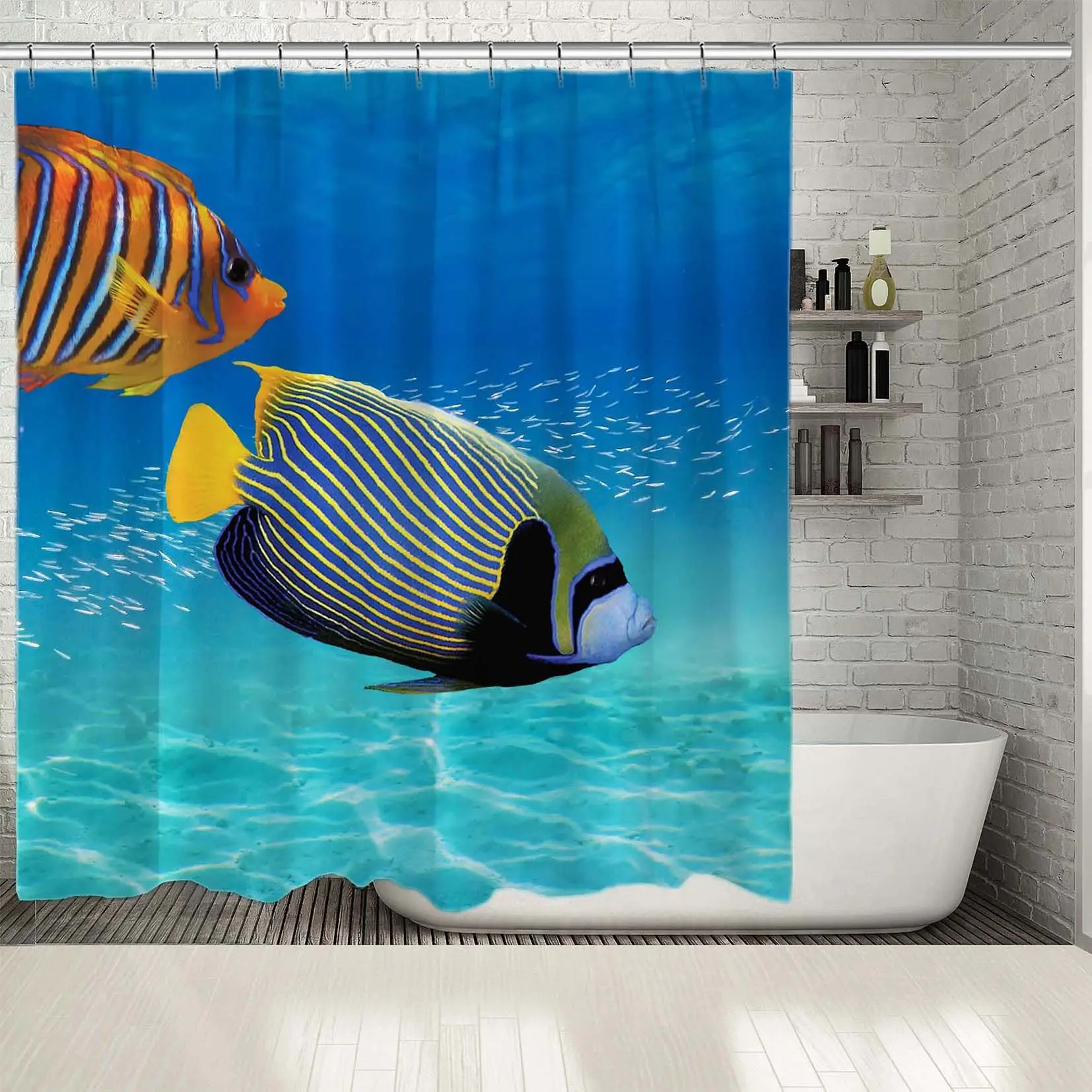 Занавеска для душа коралловый риф и тропическая рыба в Красном море Египет дикая
