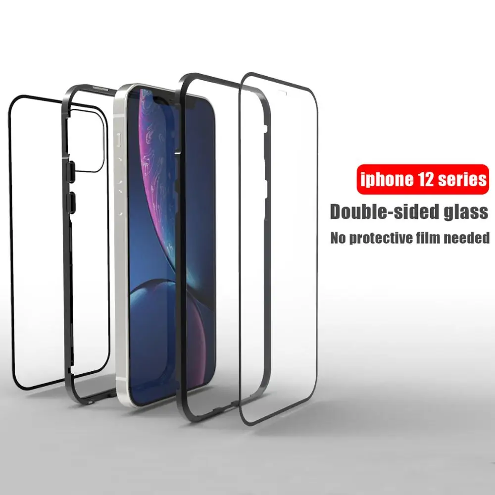 

Magnetic Case for Phone 12 Transparent Full Protective Clear Phone Case for Phone 12 Pro