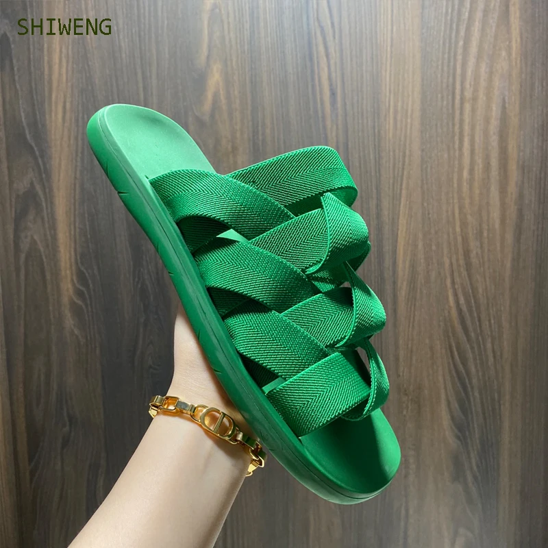 

2022 Summer Woven Slipper Sandals Men Classic Roman Open-toed Slipper Outdoor Beach Rubber Shoes Flip Flop Water Sandals 45
