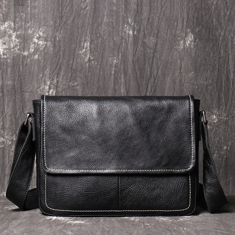 

Real Leather Men's Messenger Bag Fashion Man Shoulder Bag Multi function Capacity Male Cross Body Shoulder Business Bags