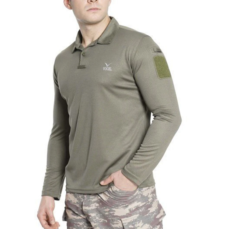 

Vogel Men's Tshirt Outdoor Tactical Hiking Tops Male Clothing Military SWAT Combat Long Sleeve Tees for Men Breathable Hunting Climbing Fishing Sports Turtle Neck Functional Pockets Both Sides