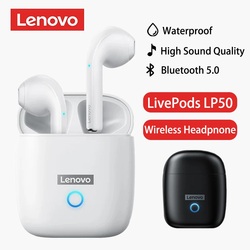 

Lenovo LivePods LP50 TWS Earphone Bluetooth 5.0 Gaming Wireless Headphone HD Sound Quality HiFi Stereo Waterproof Sport Headset