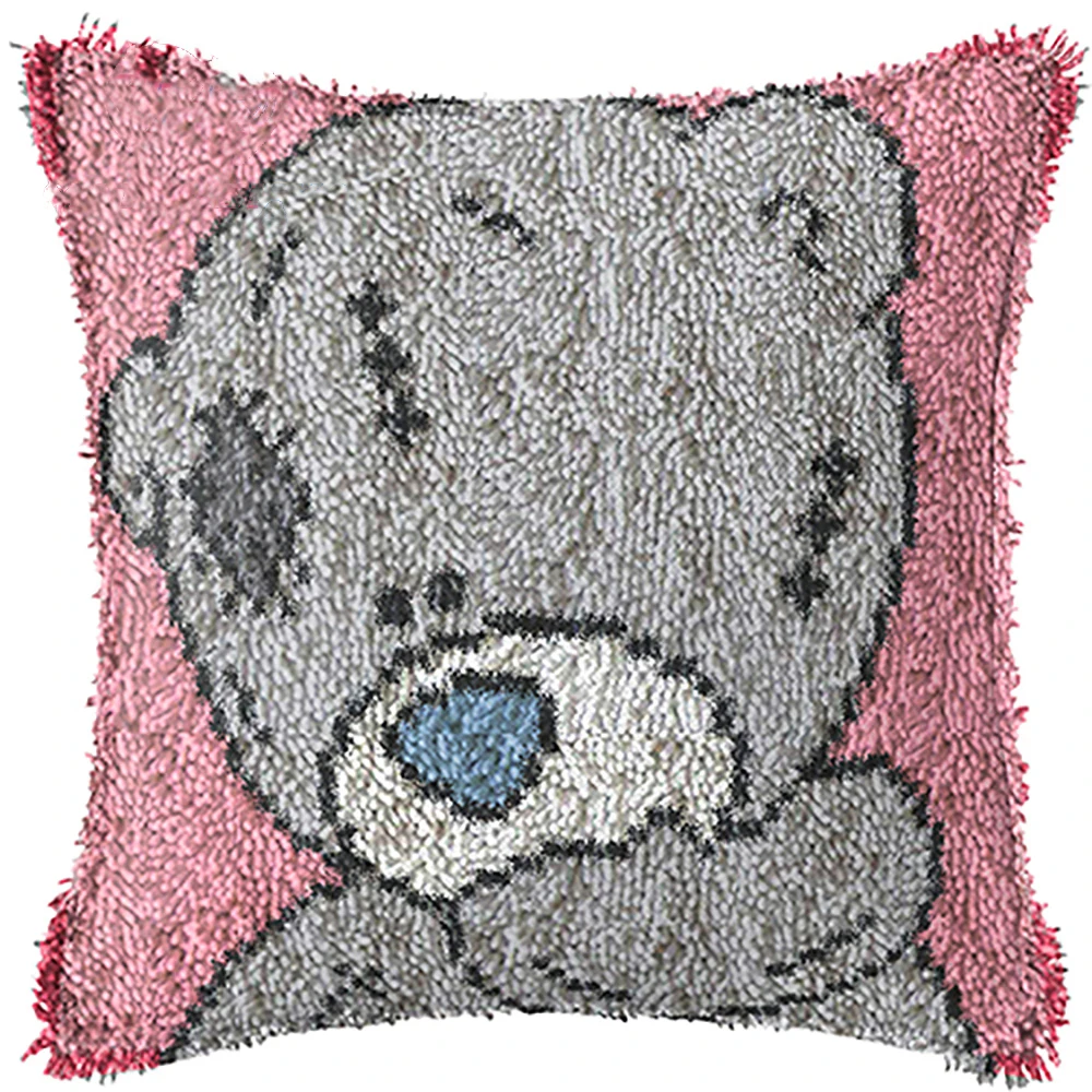 Мультяшный медведь вышивка подушка защелка крючок ковер наборы для вышивки