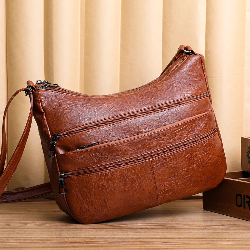 

Women's Briefcase Messenger Bag PU Leather Satchel Work Bags Ladies Messenger Woven Flap Bag, PU Leather Handbag Messenger Bag