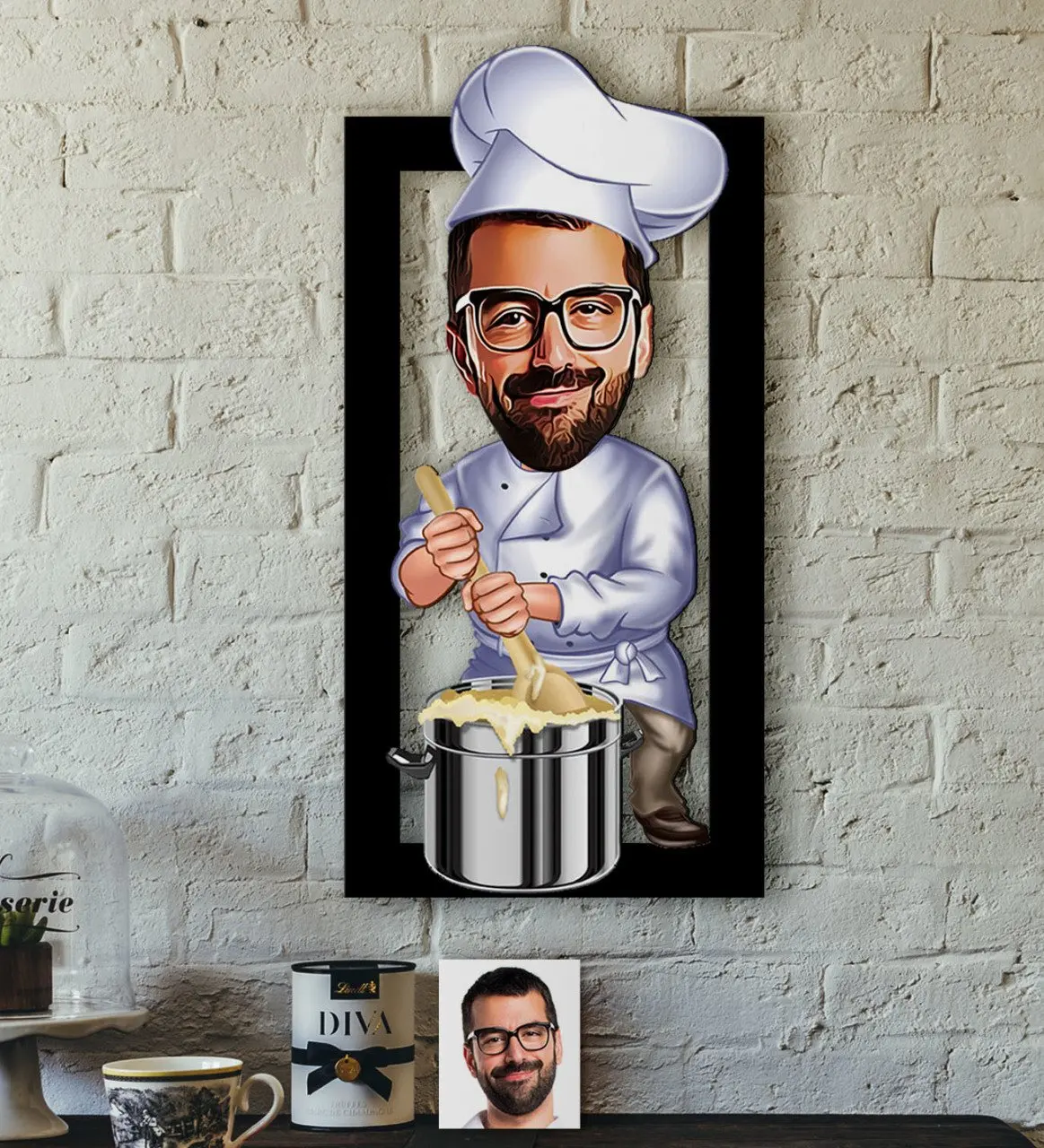 

Персонализированные мистер готовить карикатура 3D древесины Tablo-1 надежный красивый, высококачественный и недорогой сборный модульный дом, ...