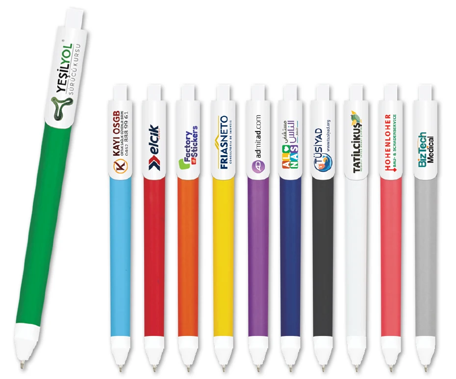 FREE SHIPPING. 100. Logo Plastic Pen. Colour options. Printing is Included in Prices.