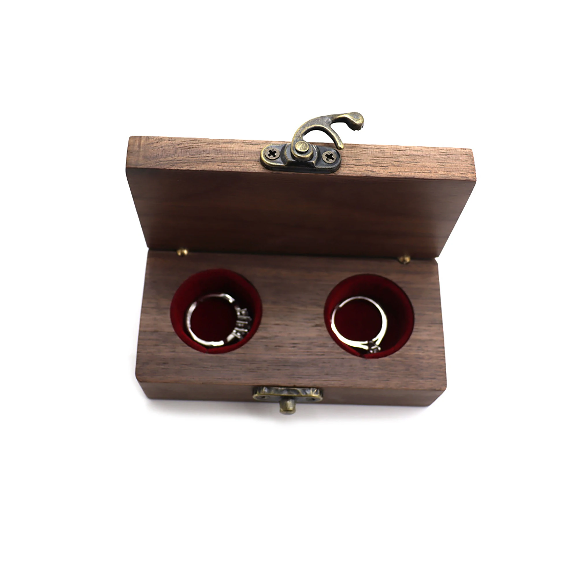 Rustic Ring Bearer Box Custom Groom & Bride Name Date Wooden Ring Boxes for Wedding Rings Holder Proposal Wedding Ring Holder