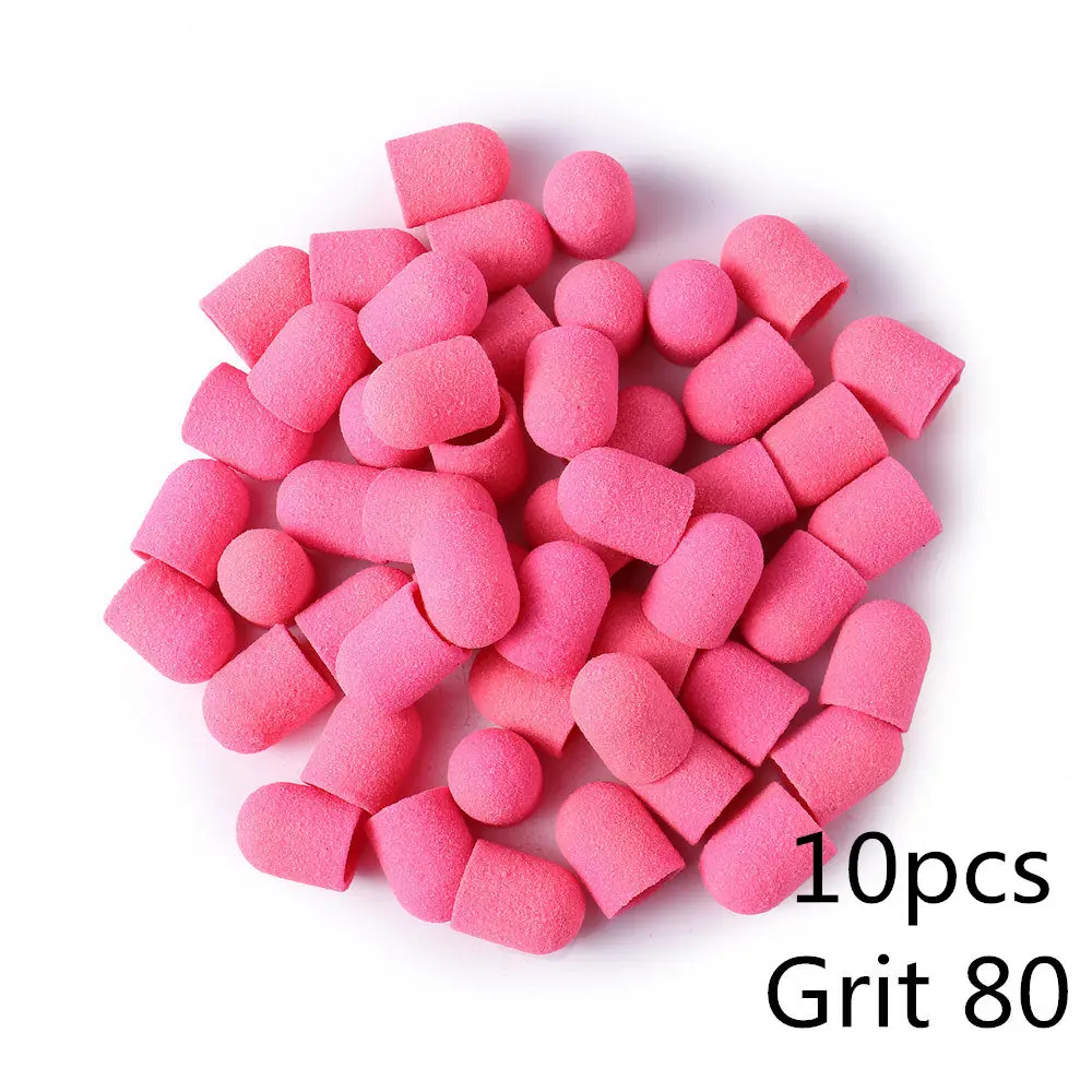 10pcs BNG 10/20 штук 13*19 шлифовальный блок Кепки для профессионального педикюра, инструмент для ухода за ногами фиолетового и зеленого цветов, шлифовальной ленты, Электрический Фрезер для ногтей искусство 80/120/180 - Цвет: 10pcs