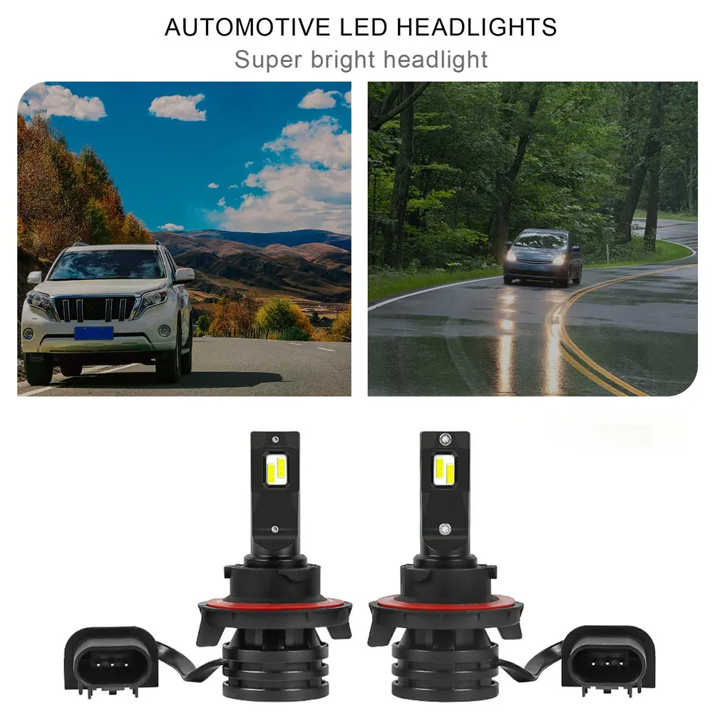 

2pcs M2 Car LED Headlight Super Bright Fog Light Bulbs For H4 H7 H11 H13 9004-9007