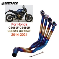 header pipe for honda cbr650f cbr650r cb650f cb650r 2014 2021 motorcycle exhaust header front middle link pipe slip on 51mm
