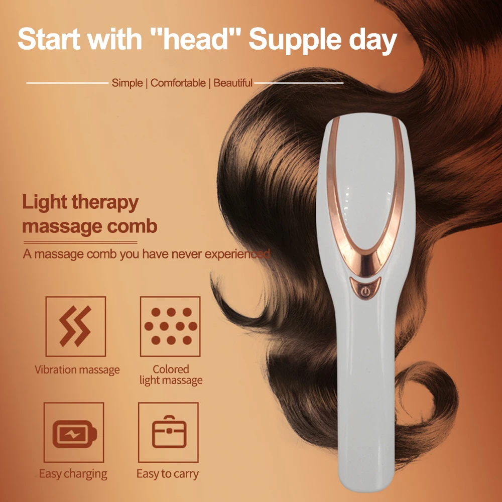 Электрическая массажная головка лазерная щётка для волос расческа инфракрасная