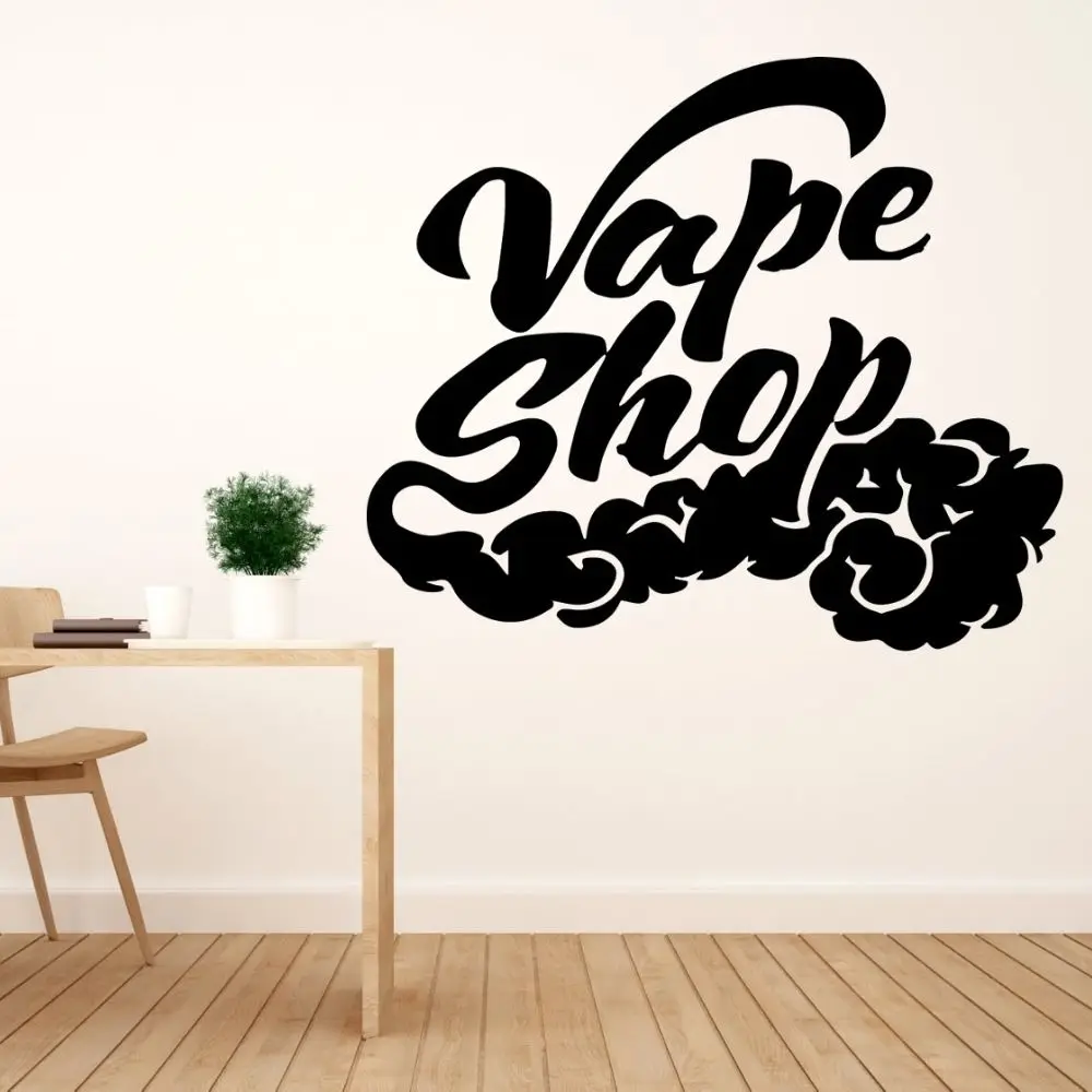 Магазин электронных сигарет с дымом настенные художественные наклейки