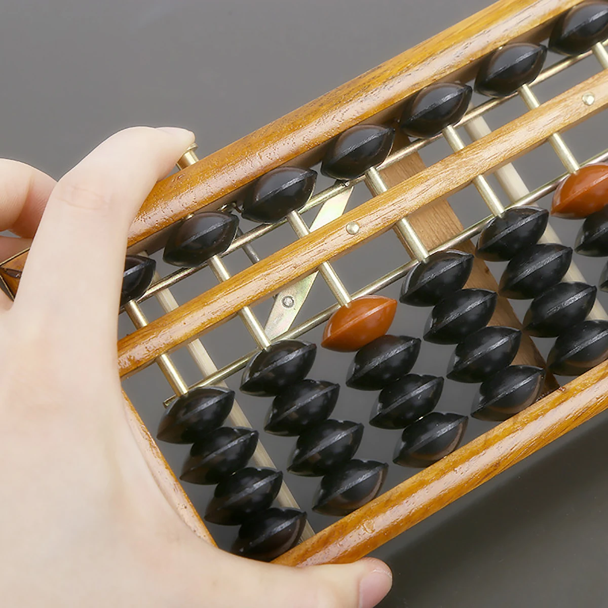 17 файлов 5 бусин деревянный один сброс кнопки профессиональный Abacus-1