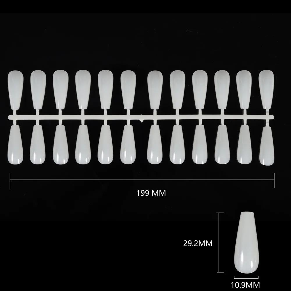 240 шт. натуральные прозрачные накладные ногти Таблица отображения цветов