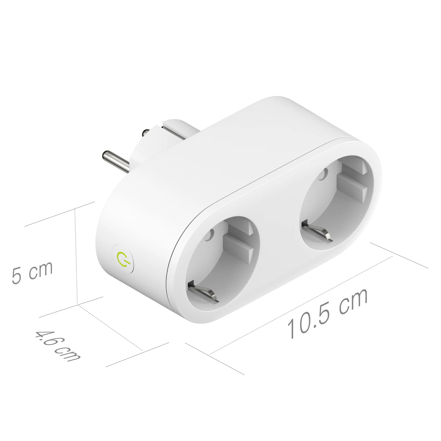 HomeKit 2 in 1 Smart Plug Wifi Dual Outlets EU Socket Remote Voice Control Pack Support Alexa Google Assistant SmartTings |