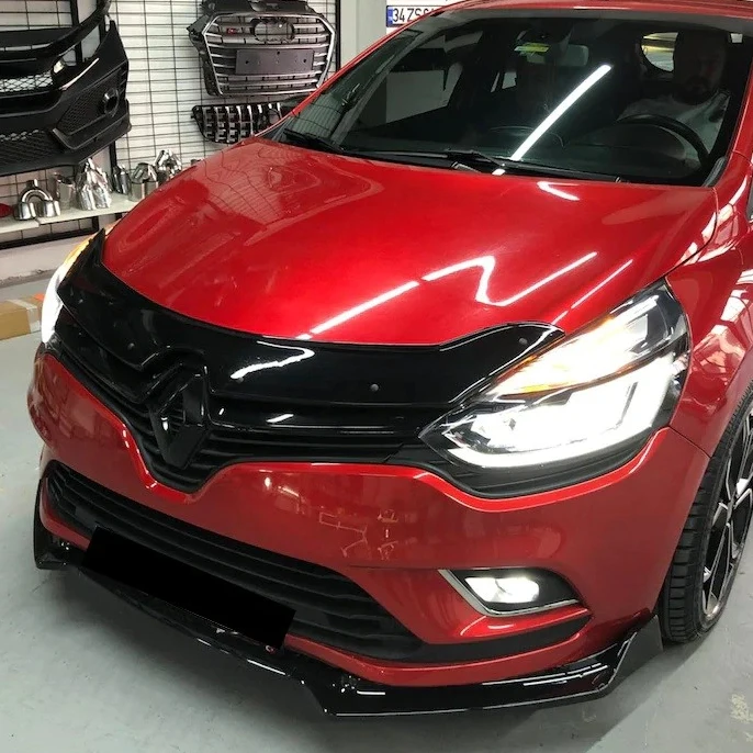 Аксессуары для Renault Clio 4 2012 2013 2014 2015 2016 2017 2018 накладка на передний бампер