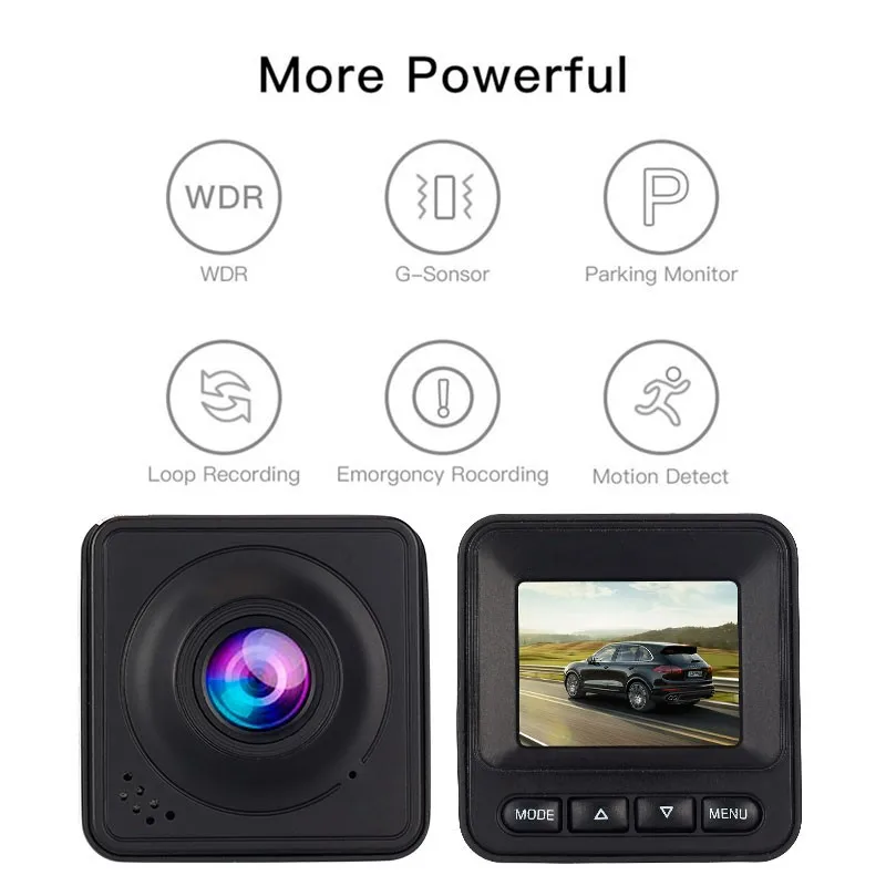 Новинка 1,5 дюймов Мини Автомобильный видеорегистратор Dashcam 1080P Full HD Авто видеорегистратор 170 градусов широкоугольный видеорегистратор квадратный скрытый Автомобильный видеорегистратор