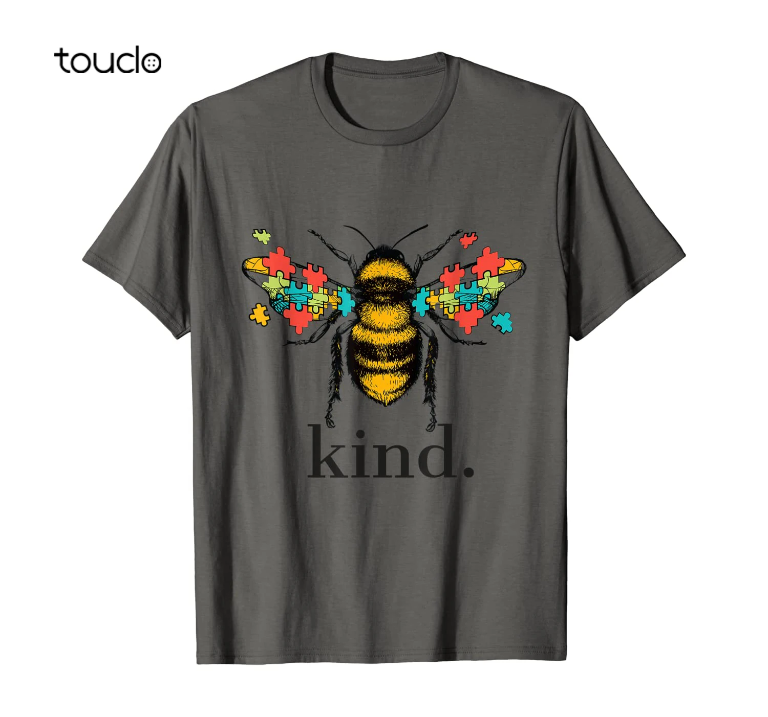 Футболка из кусочков пазлов с изображением летучей пчелы|Мужские футболки| |