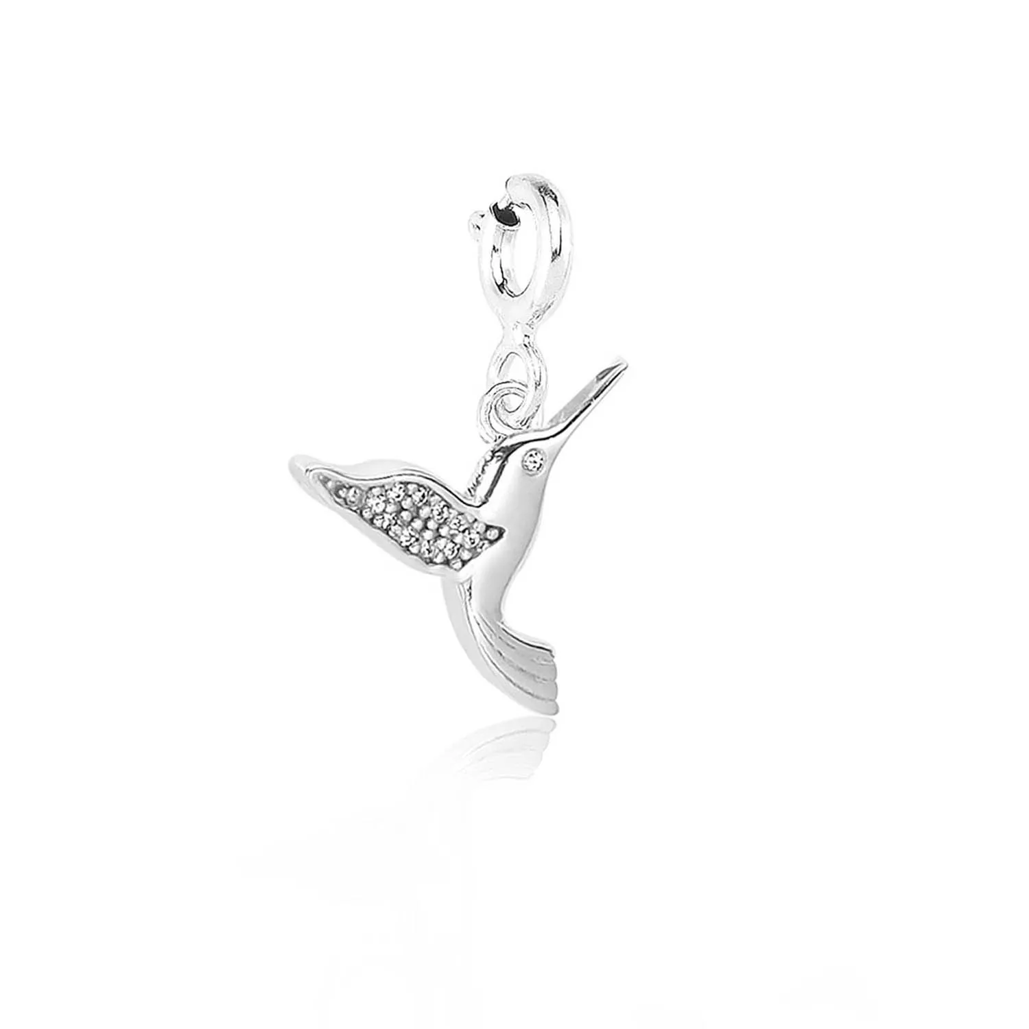 

Милые птицы Valori Jewels, циркониевый белый драгоценный камень, родиевое покрытие, подвеска из стерлингового серебра