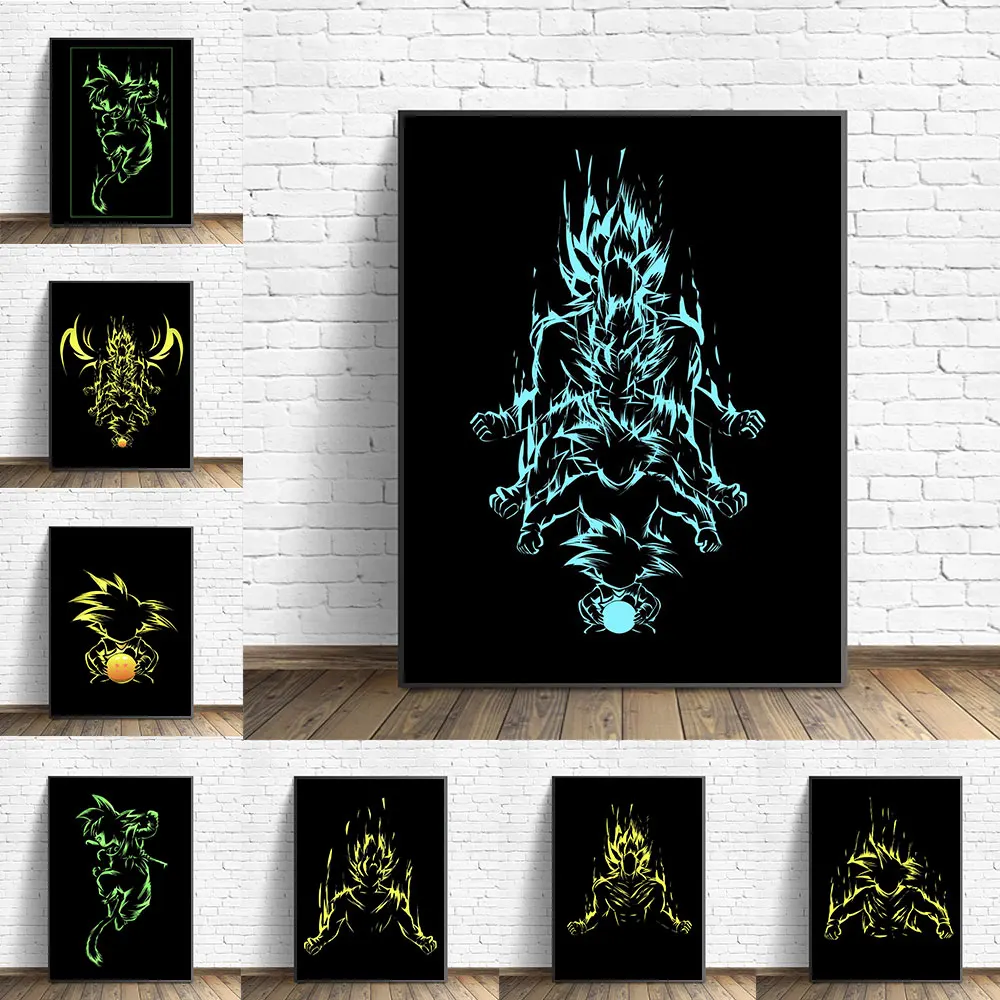 

Dragon Ball Anime Canvas Painting Wall Art Abstract Posters and Prints Pictures for Modern Living Room Home Decoration Cuadros