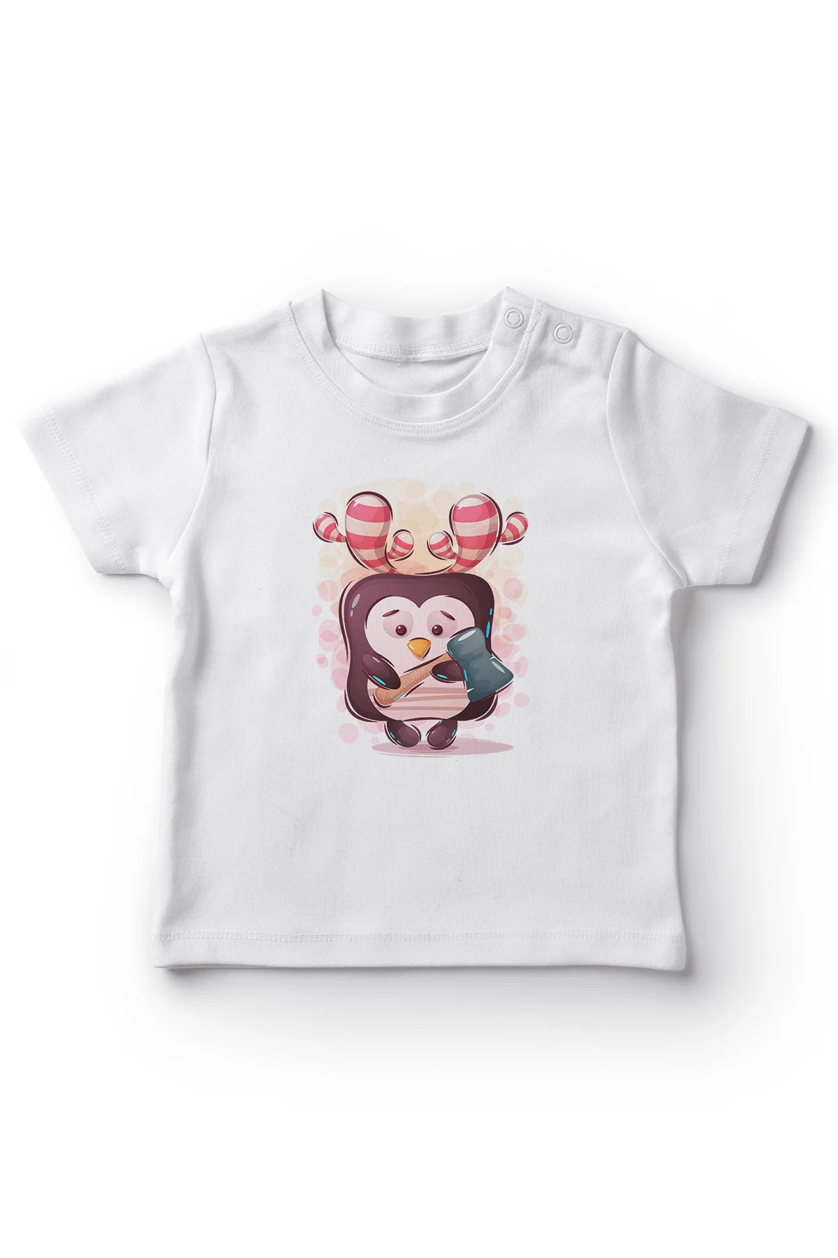 Angemiel/белая футболка для маленьких мальчиков с изображением единорога и пингвина