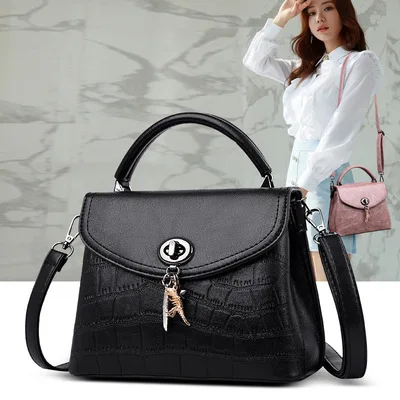 

Handbags Women'S Leather Shoulder Famous Brand Branded Ladies Bags 2021 New Trendy Leather Messenger Female Large Women'S Bags