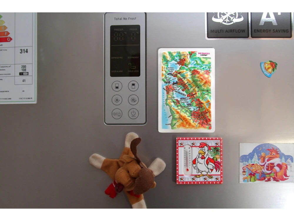 3D Карта Город САН-ФРАНЦИСКО 3Д Высокообъёмная панорама Рельефная Магнит На