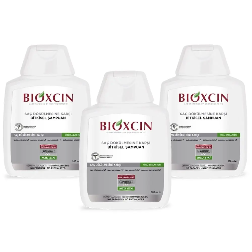 

3 Pieces Bioxcin Classic Shampoo Anti-Loss for Oily Hair 10fl Oz - 300ml FREE SHIPPING