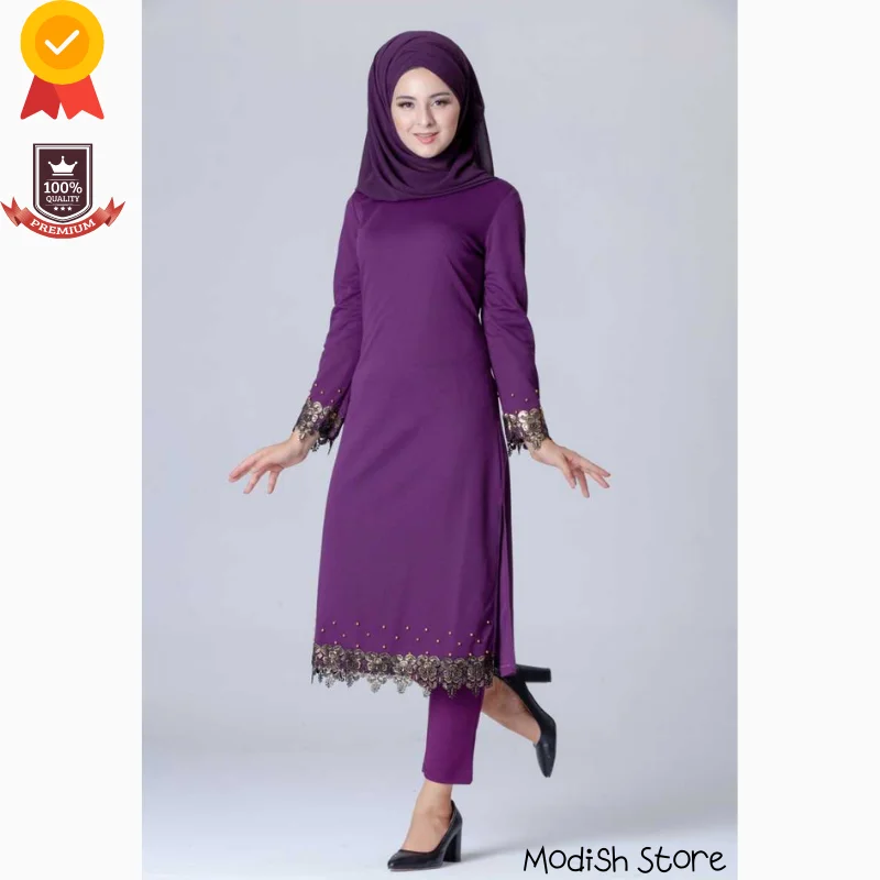 Двойное Гипюровое платье комплекты для мусульман 2021, мусульманская одежда больших размеров, хиджаб, платье, вечерние платья, кафтан, Дубай, ...
