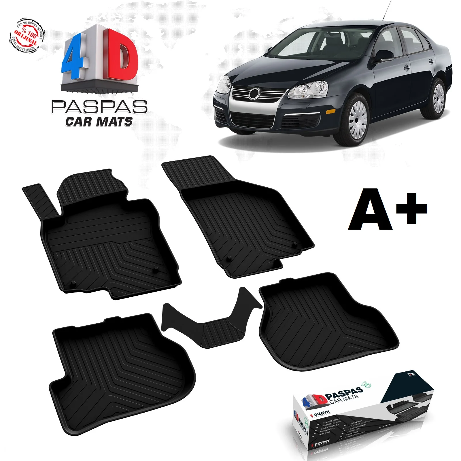 

FOR VOLKSWAGEN JETTA BRAND CAR RUBBER MAT LUGGAGE POOL SLIP-RESISTANT BASE ACCESSORY INDOOR 2005 2006 2007 2008 2009 2010 MODEL