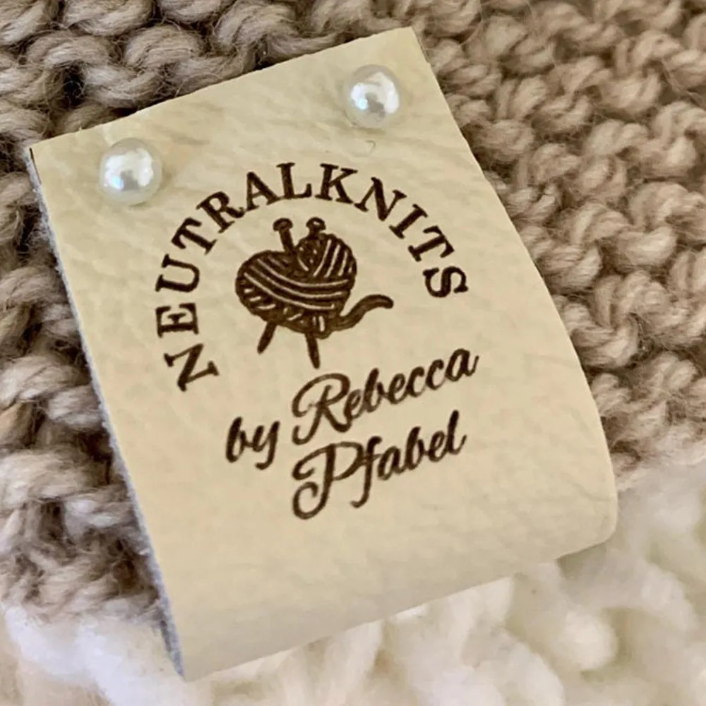 

Personalize Leather Labels For Knitted And Crocheted Items,Labels For Handmade Products,Knitting Labels