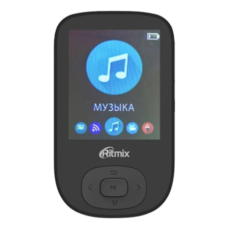 MP3 плеер RITMIX RF 5100BT 4Gb Black (Память 4 Гб + MicroSD до 64 ЖК дисплей 1 8&quot Bluetooth 4.0 разъем 3 5