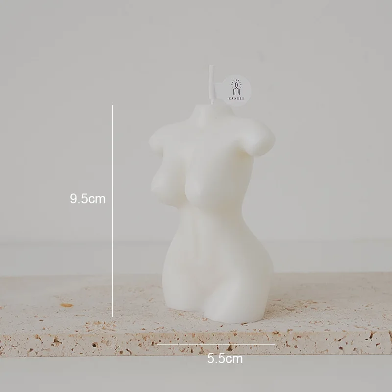 1 шт. Женская Свеча на тело Женский торс форма тела 3D голая свеча восковая статуя