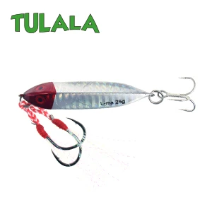 RED HEAD SILVER Tulala литого металла 15/25/40g джиговая блесна берег крючковый лов литья свинца рыбы морского окуня Рыбалка на щуку Приманка снасти Wobbers жесткая приманка - Цвет: RED HEAD SILVER