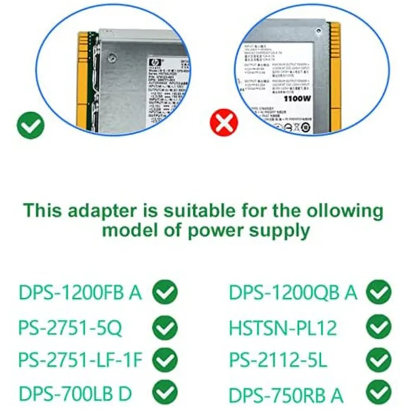 

HP Server Power Supply Board, DPS-1200FB To 6PIN GPU Board, 64PIN To 12x 6PIN Breakout Board With12 Power Cable