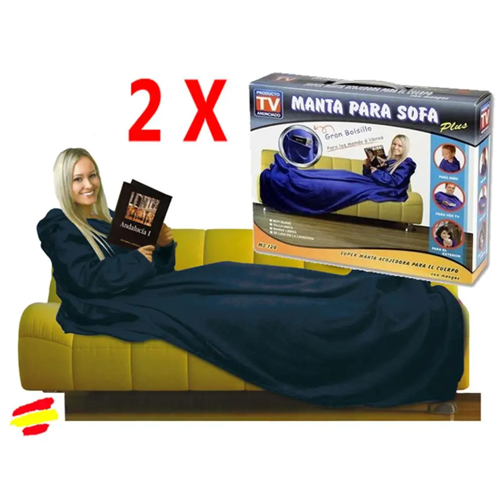 2X BATAMANTA Флисовое одеяло с рукавами robe SILLON диван или кровать seen on ТВ 2 единицы