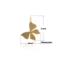 golden butterfly pendant insect charm animal gold necklace diy jewelry making accessories 31 3x25x1 5mm