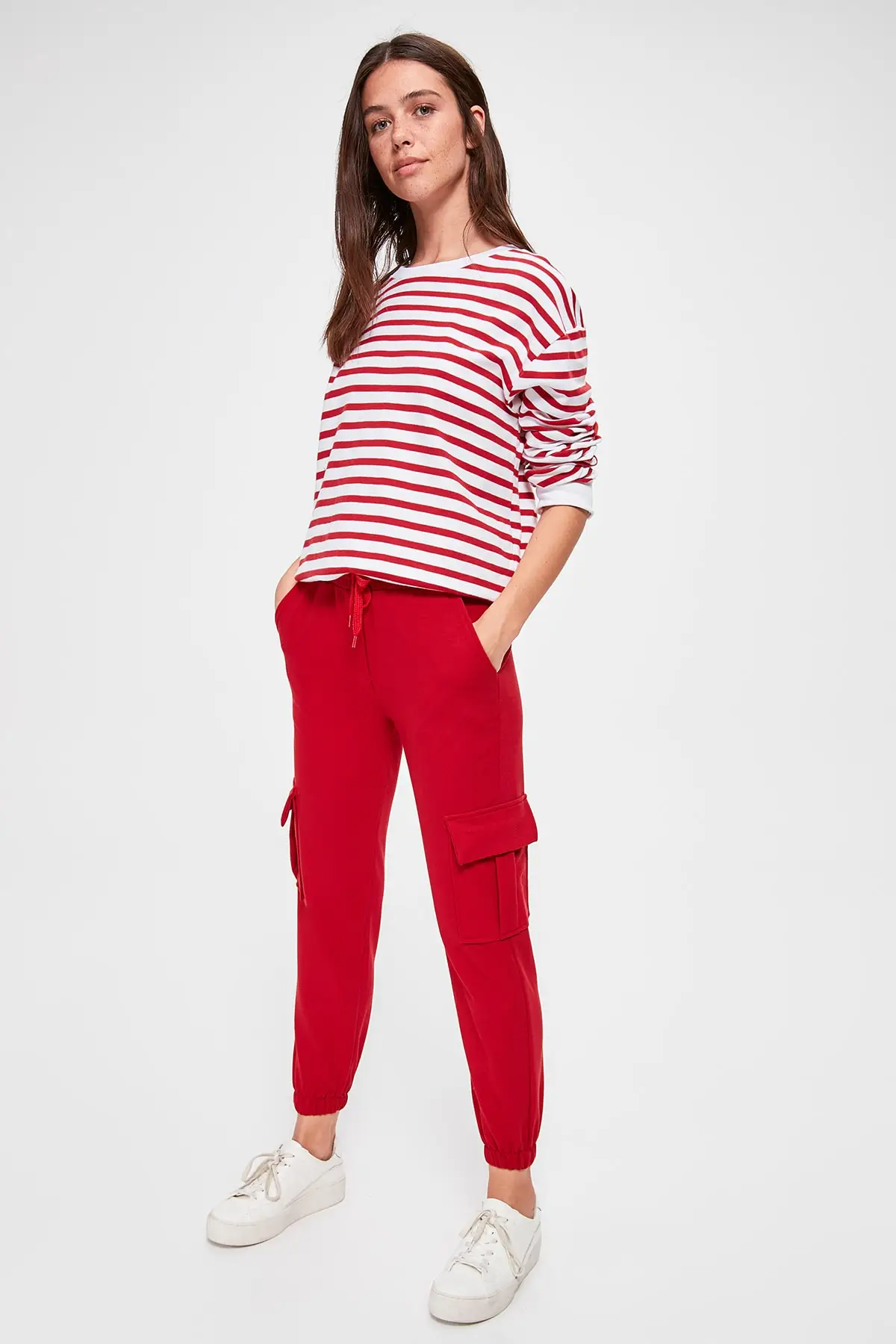 Trendyol трикотажные спортивные штаны с карманами TWOAW20EA0125|Беговые штаны| |