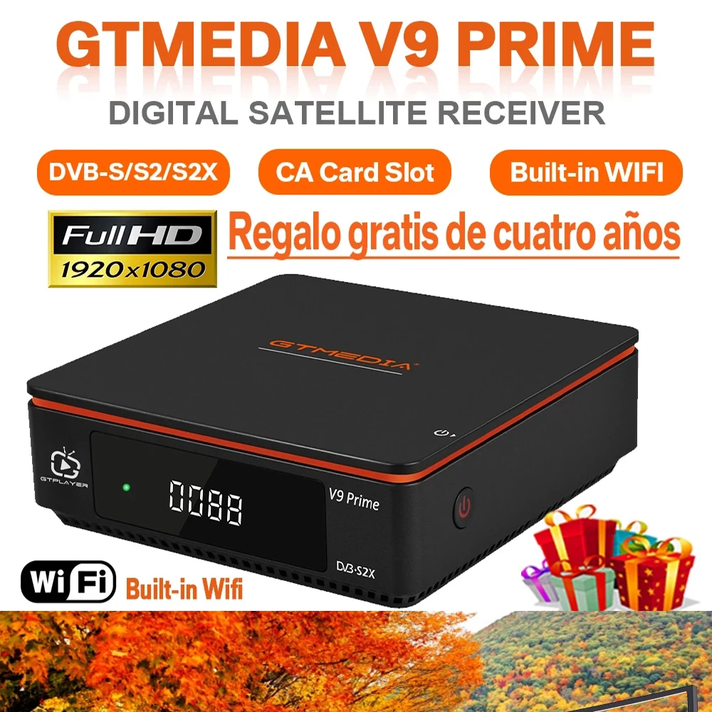 

Спутниковый рецептор gtmedia V9 prime, дополнительное питание от gtmedia V8X h.265, встроенный Wi-Fi gtmedia V7 s2x usb wifi бесплатно