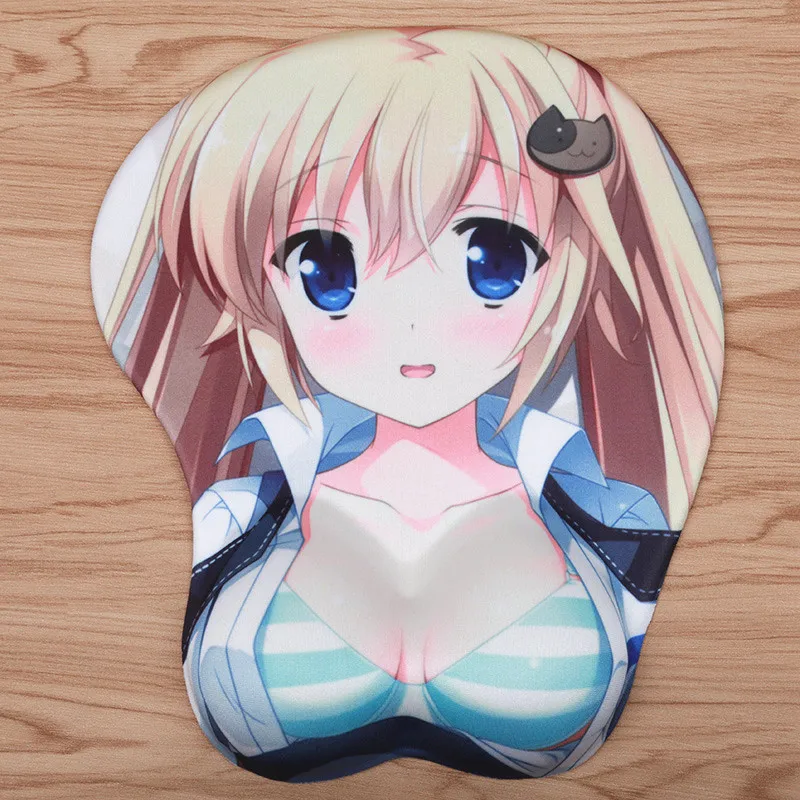 

3D Mouse Pad With Soft Wrist Rest Cartoon Gaming Mousepad Anime Cute Sexy Desk Notebook Laptop Office Computer Table Mat