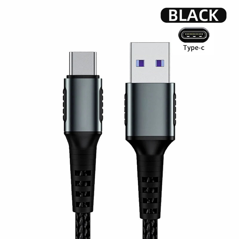 

Fast Charge 5A USB Type C Cable For Samsung S20 S9 S8 Xiaomi Huawei P30 Pro Mobile Phone Charging USBC Wire Type-C Charger Cord