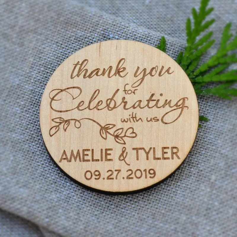 Магнит для сохранения даты деревенские потертые Свадебные сувениры вечеринки