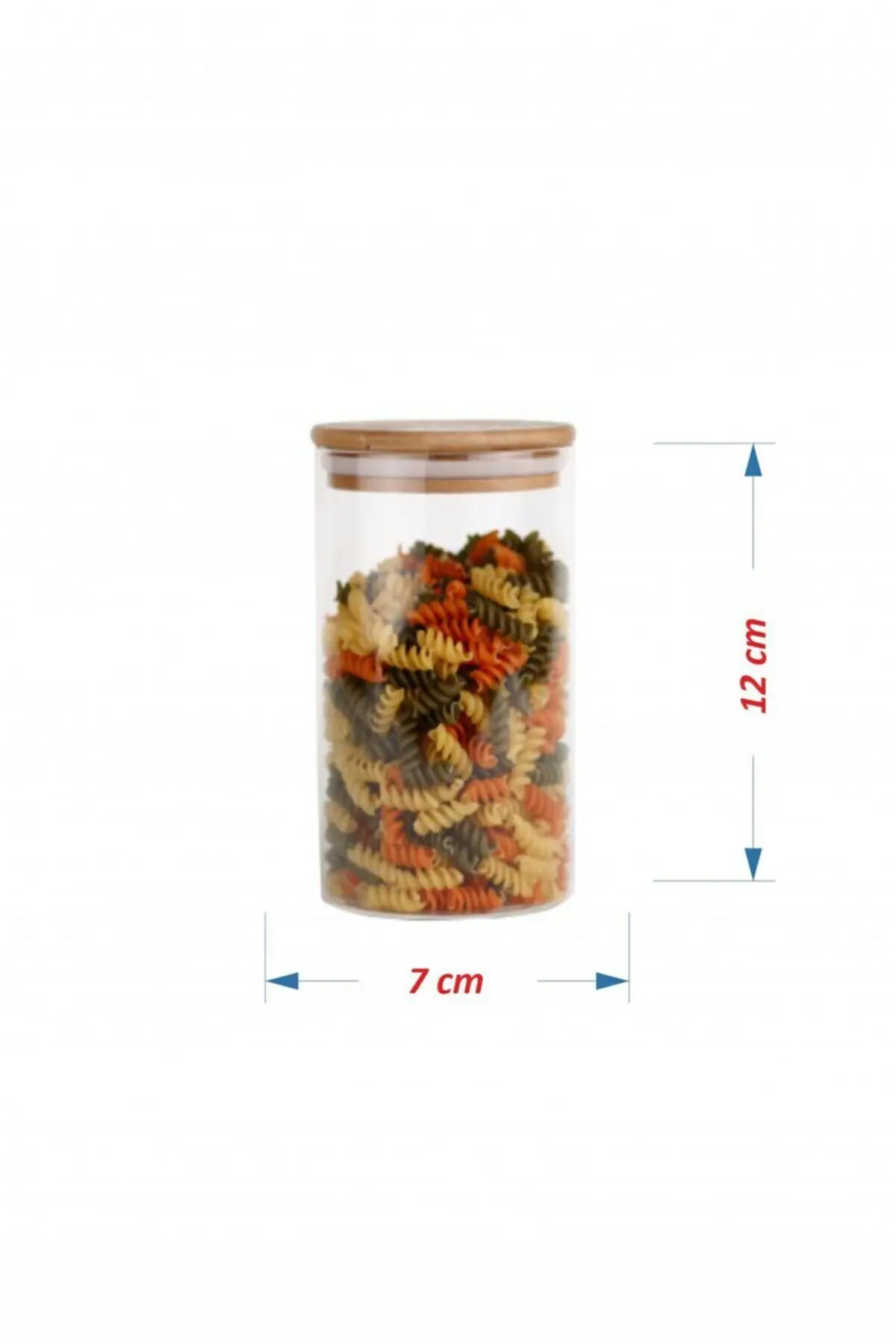 

New 2021 12/8 Pcs Bamboo Vacuum Lid Glass Jar Set Turkey Fast Shipping