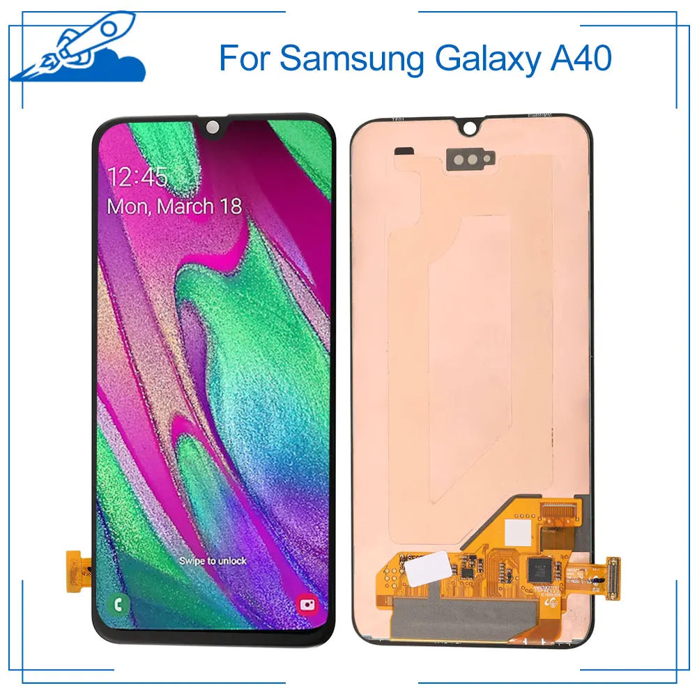 100% OEM IPS LCD For Samsung Galaxy A40 A405 LCD Touch Screen amoled Display Digitize Assembly Replacement Frame NO Dead Pixel